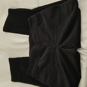 Women's black stretchy corduroy pants